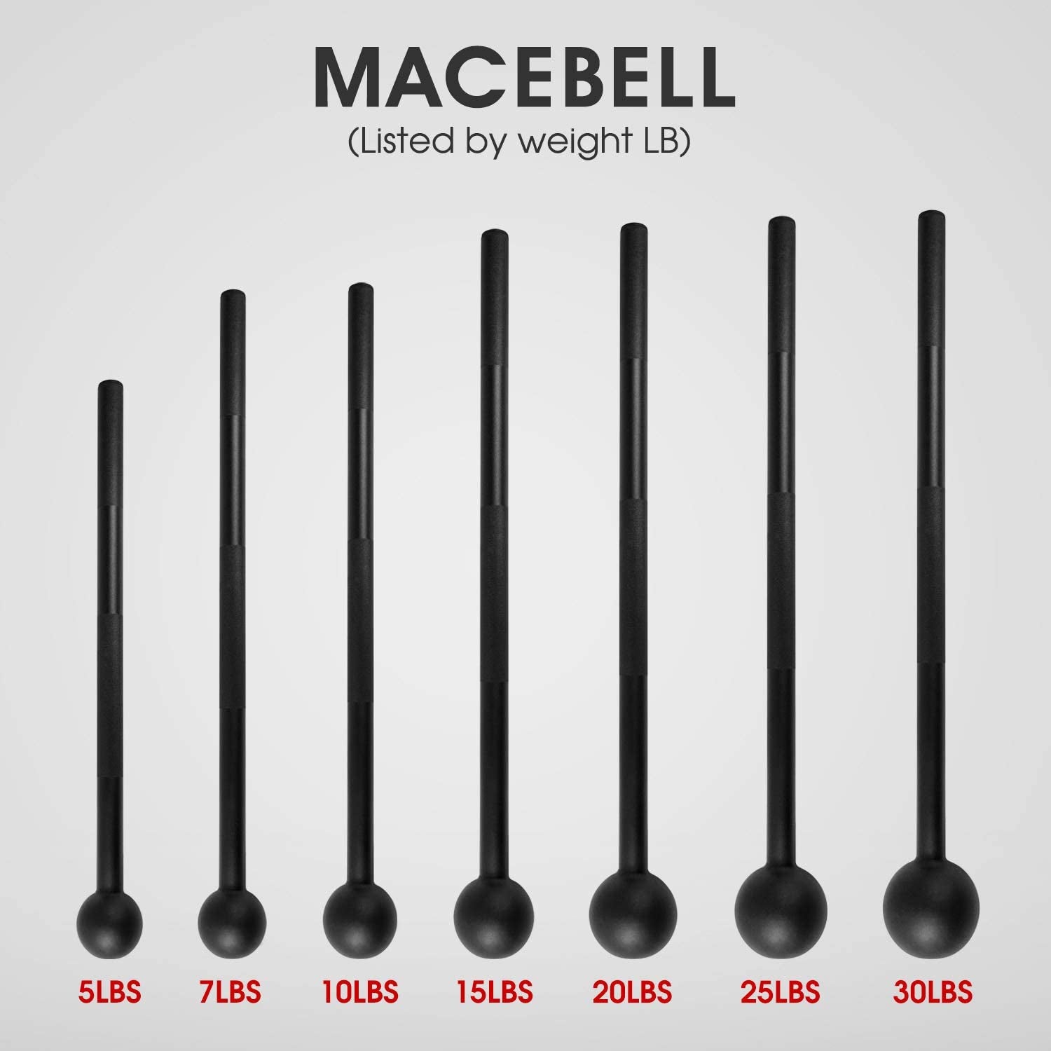 Steel Mace Bell for Comprehensive Strength Training - Full Body Muscle Development, Shoulder, Grip, and Forearm Workouts - Available in 5 to 30 LB for Both Men and Women