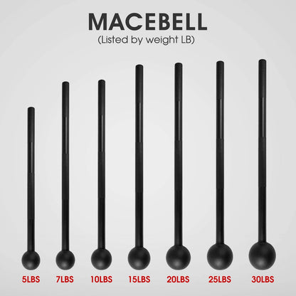 Steel Mace Bell for Comprehensive Strength Training - Full Body Muscle Development, Shoulder, Grip, and Forearm Workouts - Available in 5 to 30 LB for Both Men and Women
