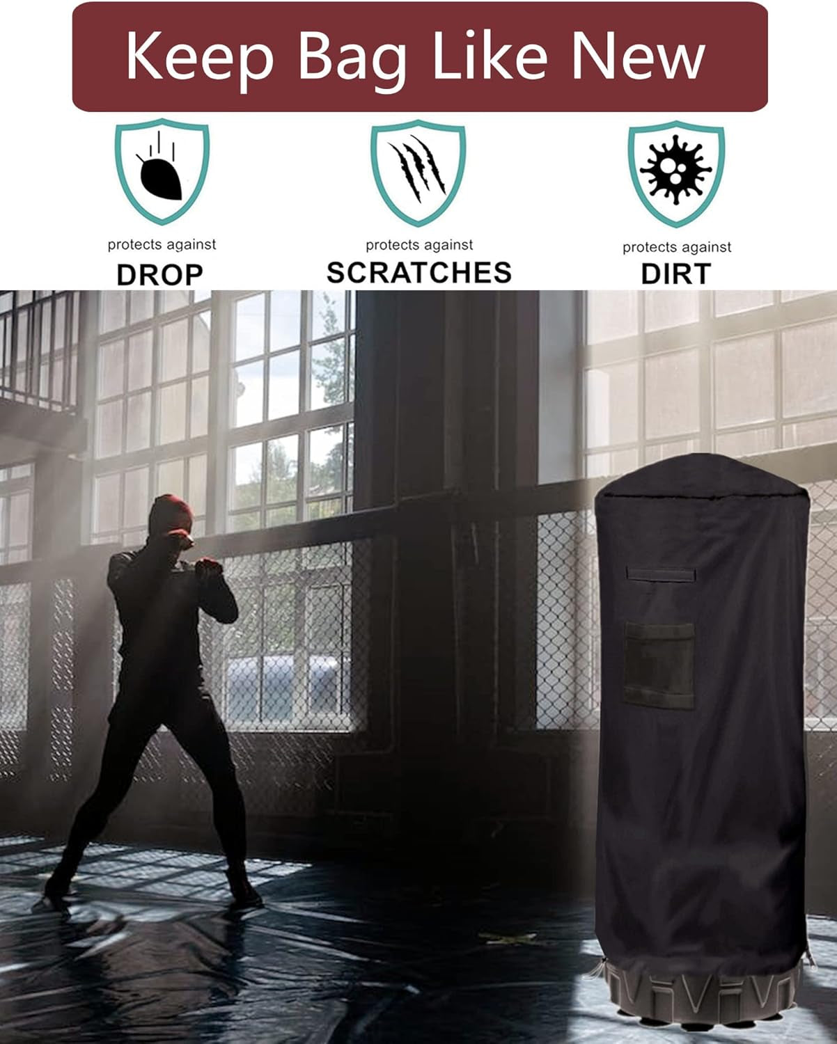 Freestanding Heavy Bag Protective Cover - Waterproof Outdoor Cover for Boxing Equipment