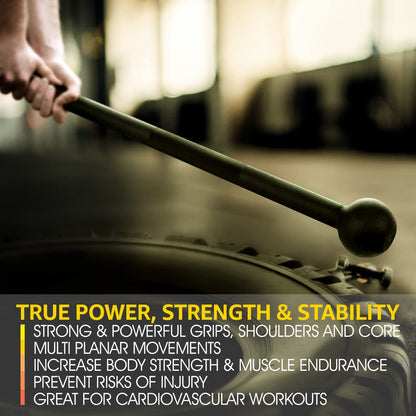 Steel Mace Bell for Comprehensive Strength Training - Full Body Muscle Development, Shoulder, Grip, and Forearm Workouts - Available in 5 to 30 LB for Both Men and Women
