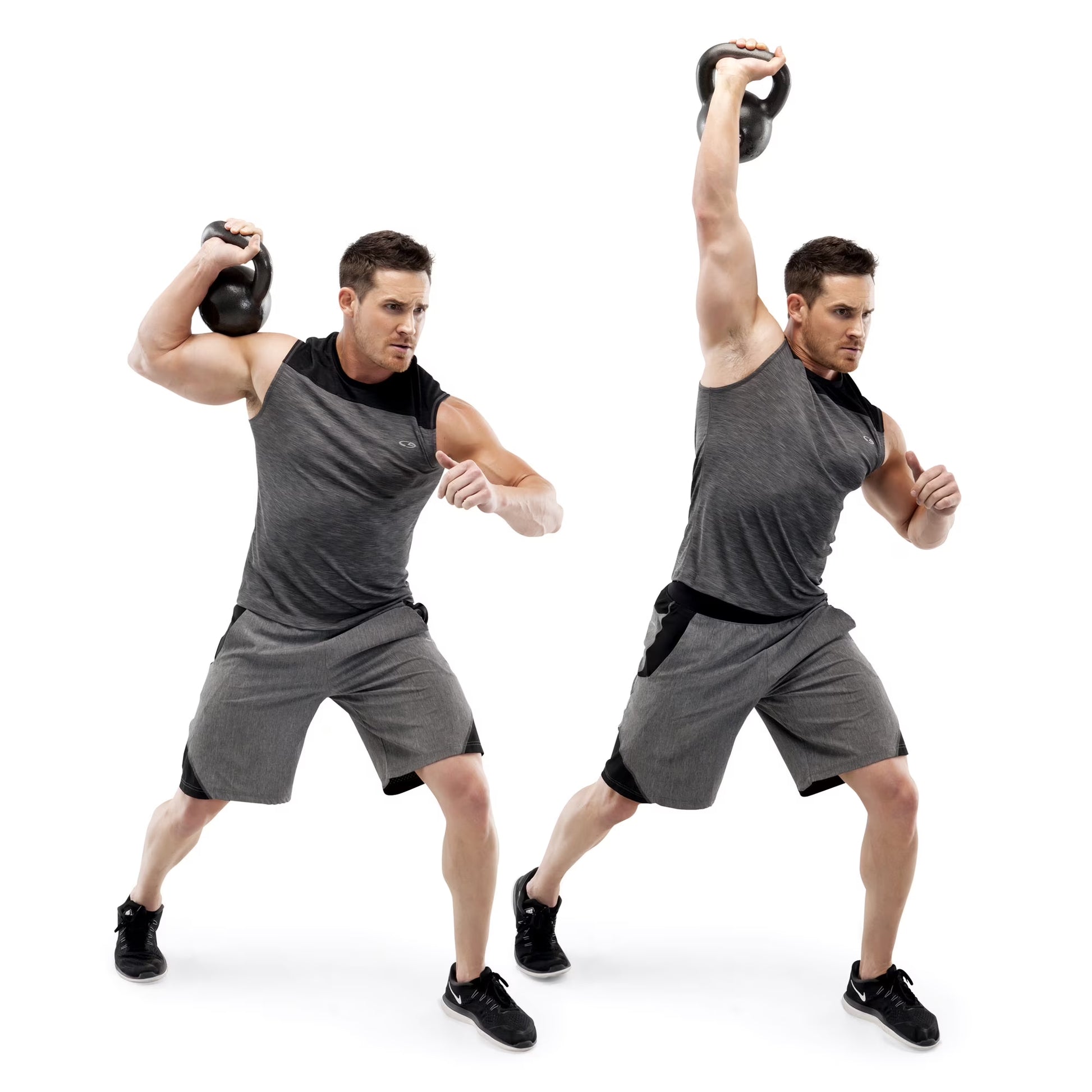 , 55Lb Cast Iron Kettlebell, Single