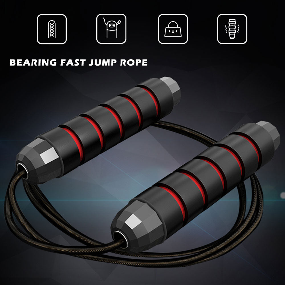 Jump Rope Crossfit Boxing Weighted Adult Ball Bearing Beaded Fitness Gym Speed
