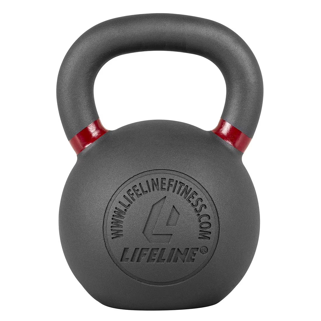 71 Lb Cast Iron Single Red Kettlebell