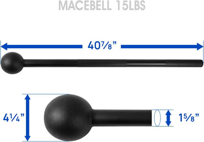 Steel Mace Bell for Comprehensive Strength Training - Full Body Muscle Development, Shoulder, Grip, and Forearm Workouts - Available in 5 to 30 LB for Both Men and Women