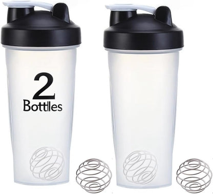 2 Pack 28Oz Protein Shaker Bottles, Bpa-Free, Leakproof Mixing Cups | Bpa-Free Plastic, 28Oz Capacity, Leakproof Screw-On Lid, Stainless Steel Mixing Ball, Ideal for Protein Shakes, Value Set