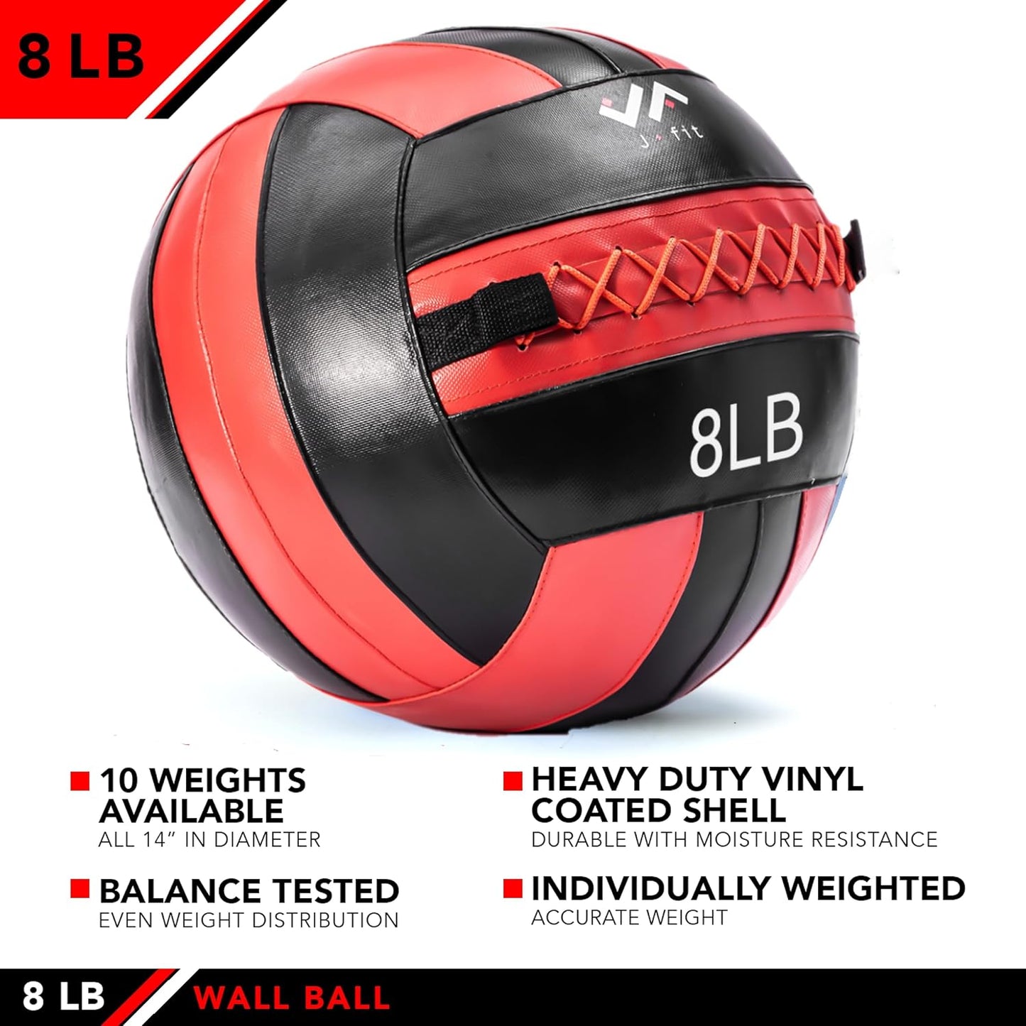 Wall Ball – Premium Soft Weighted Exercise Ball for Strength, Conditioning, Gym & Home Workouts, 4-30 LB
