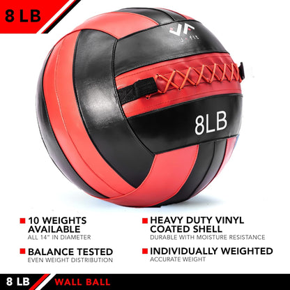 Wall Ball – Premium Soft Weighted Exercise Ball for Strength, Conditioning, Gym & Home Workouts, 4-30 LB