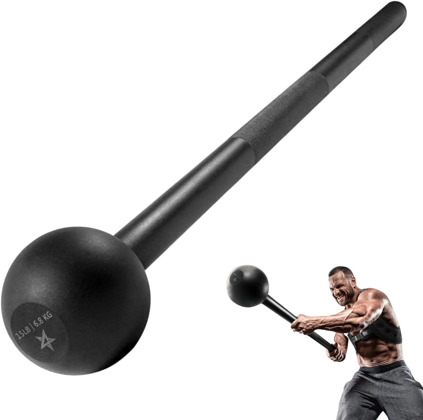 Steel Mace Bell for Comprehensive Strength Training - Full Body Muscle Development, Shoulder, Grip, and Forearm Workouts - Available in 5 to 30 LB for Both Men and Women