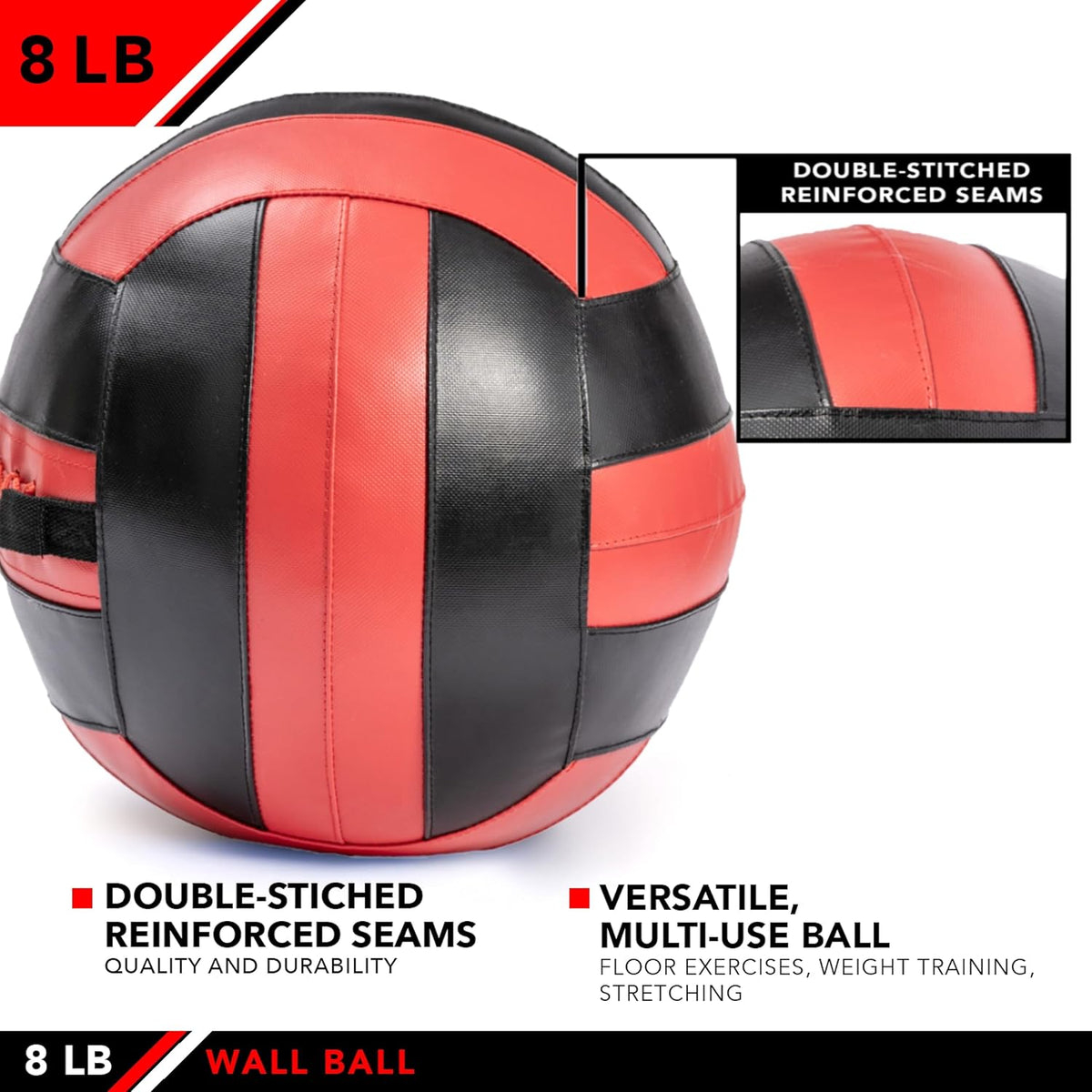 Wall Ball – Premium Soft Weighted Exercise Ball for Strength, Conditioning, Gym & Home Workouts, 4-30 LB