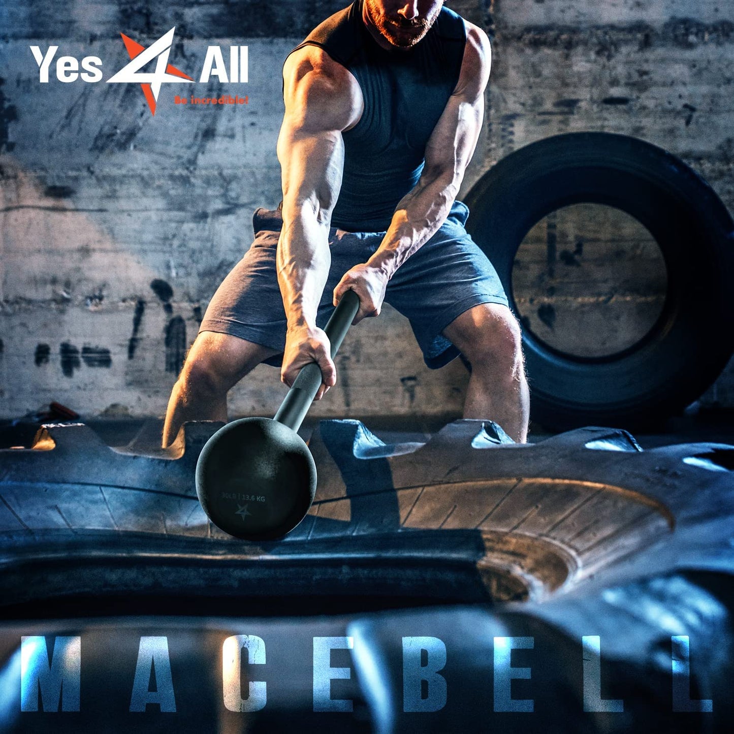 Steel Mace Bell for Comprehensive Strength Training - Full Body Muscle Development, Shoulder, Grip, and Forearm Workouts - Available in 5 to 30 LB for Both Men and Women