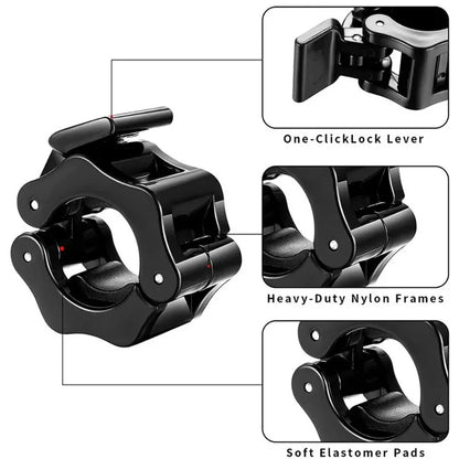 2PCS Thick Barbell and Dumbbell Buckle Austrian Pole Buckle Nut Barbell and Dumbbell Accessory Fixing Quick Release Bucklenails