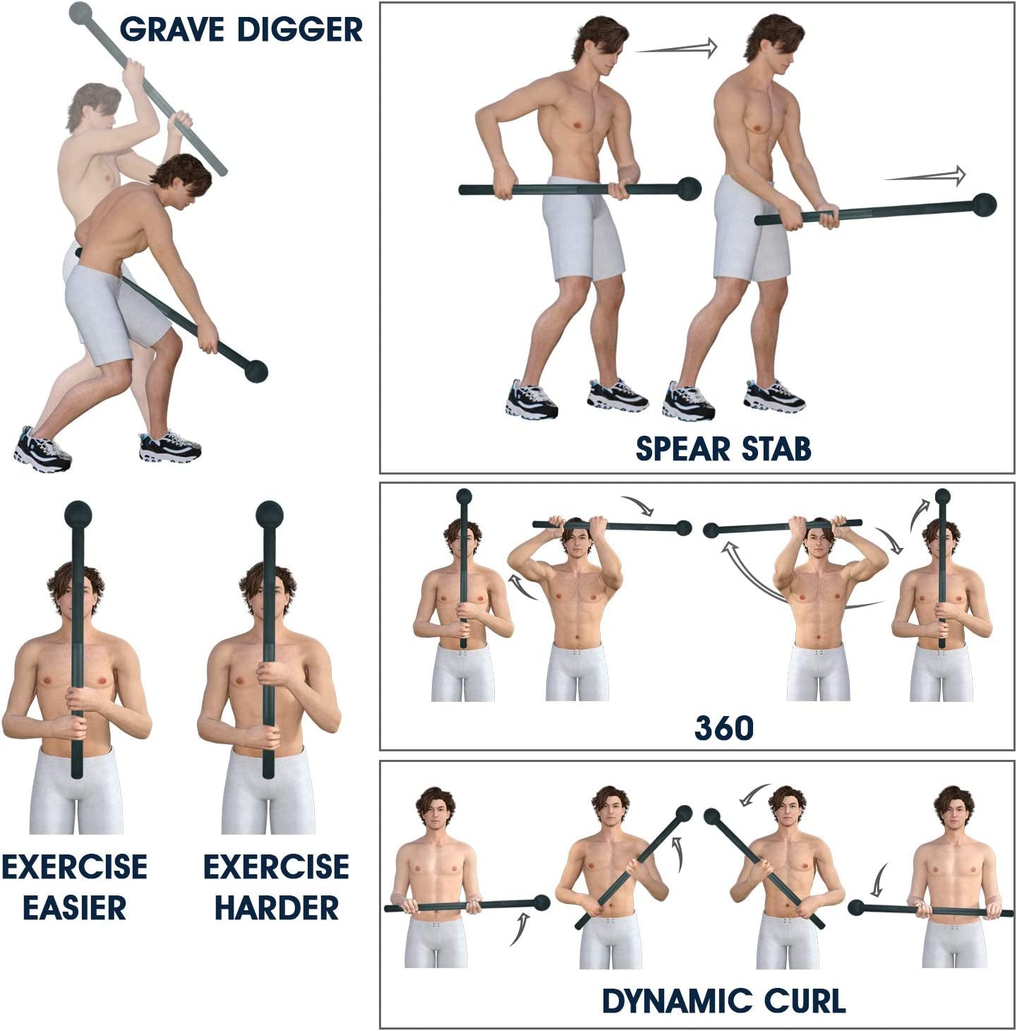 Steel Mace Bell for Comprehensive Strength Training - Full Body Muscle Development, Shoulder, Grip, and Forearm Workouts - Available in 5 to 30 LB for Both Men and Women