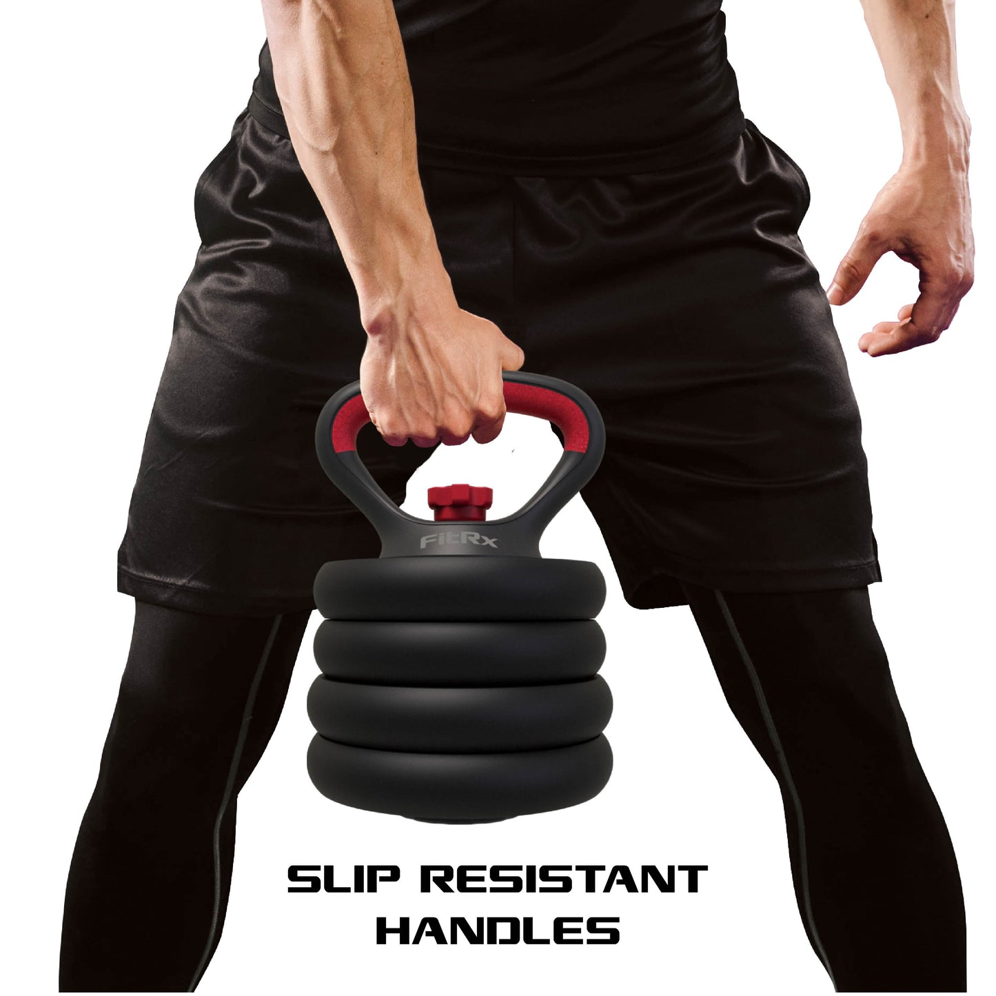 Smartbell 60 lbs 4-in-1 Adjustable Dumbbell, Barbell, and Kettlebell Weight Set in Black